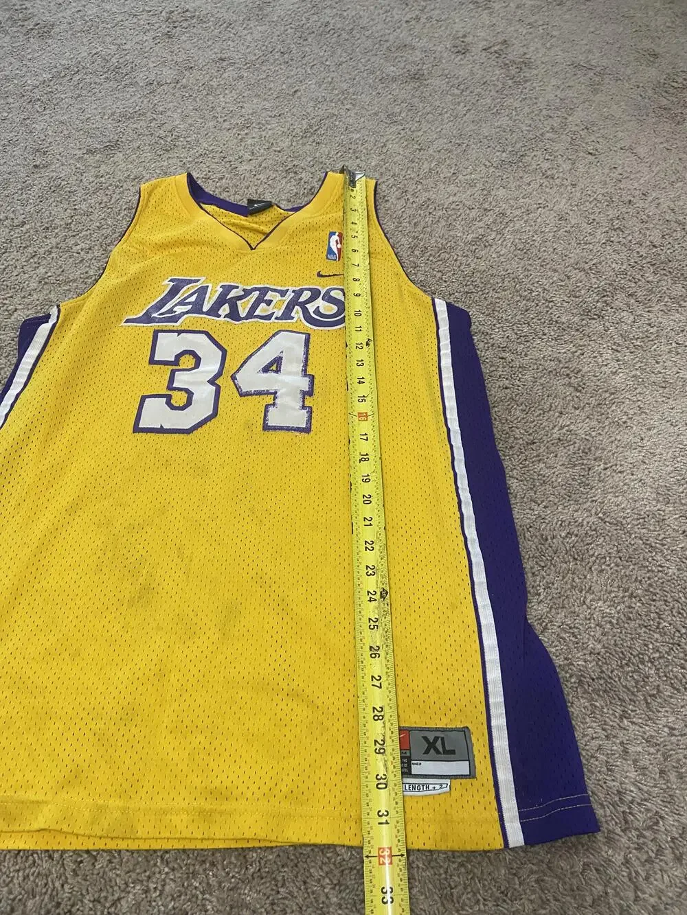 Vintage Los Angeles Lakers Jersey Mens XL NBA Basketball Shaquille O'Neal Nike